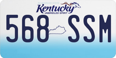 KY license plate 568SSM