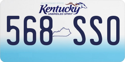 KY license plate 568SSO