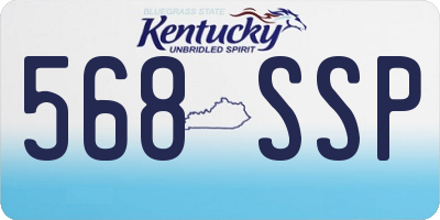 KY license plate 568SSP