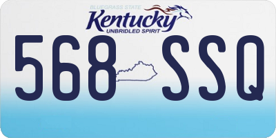 KY license plate 568SSQ