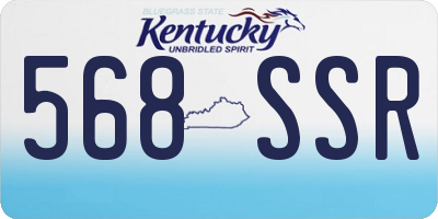 KY license plate 568SSR