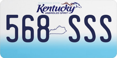 KY license plate 568SSS