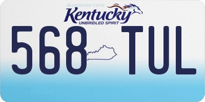 KY license plate 568TUL