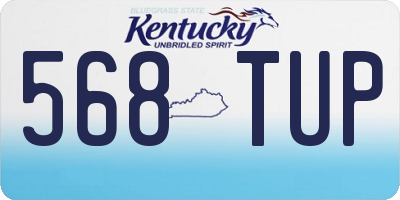 KY license plate 568TUP