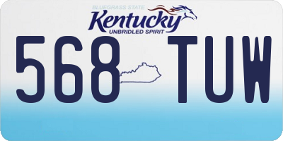 KY license plate 568TUW