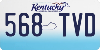 KY license plate 568TVD