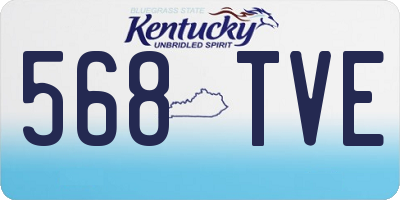 KY license plate 568TVE