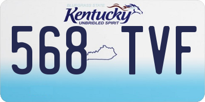 KY license plate 568TVF