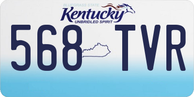 KY license plate 568TVR