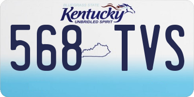 KY license plate 568TVS