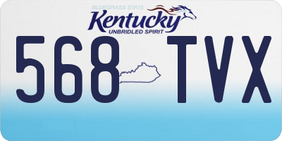 KY license plate 568TVX