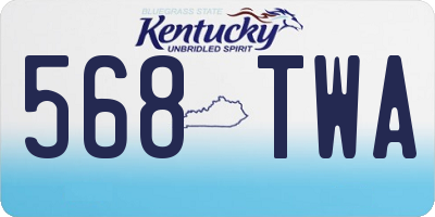 KY license plate 568TWA