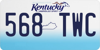 KY license plate 568TWC