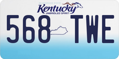 KY license plate 568TWE