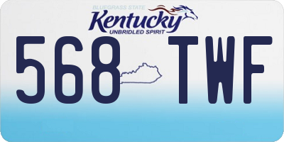 KY license plate 568TWF