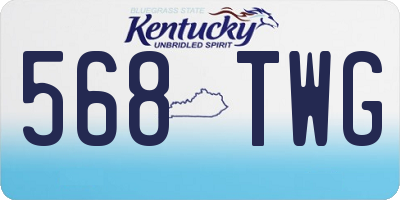 KY license plate 568TWG