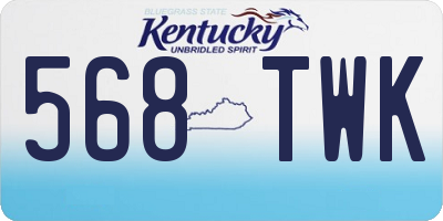 KY license plate 568TWK