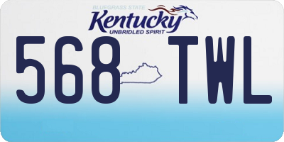 KY license plate 568TWL
