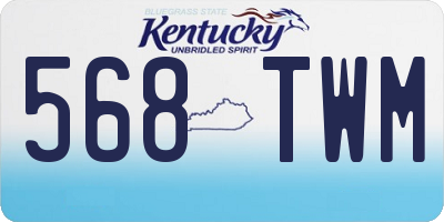 KY license plate 568TWM