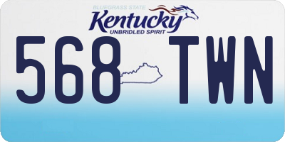 KY license plate 568TWN