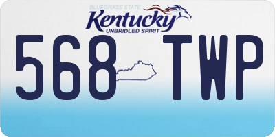 KY license plate 568TWP
