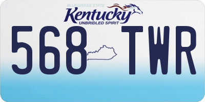 KY license plate 568TWR