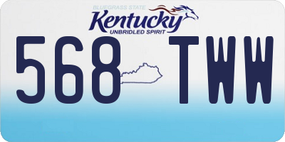 KY license plate 568TWW