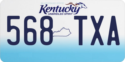KY license plate 568TXA