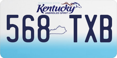 KY license plate 568TXB