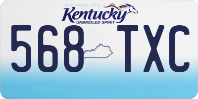 KY license plate 568TXC