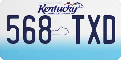 KY license plate 568TXD