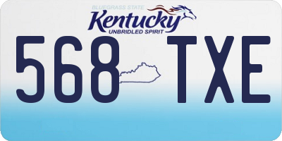 KY license plate 568TXE