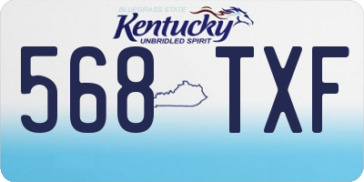 KY license plate 568TXF