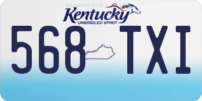 KY license plate 568TXI