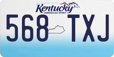 KY license plate 568TXJ