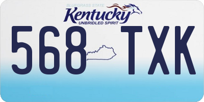KY license plate 568TXK