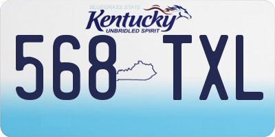 KY license plate 568TXL