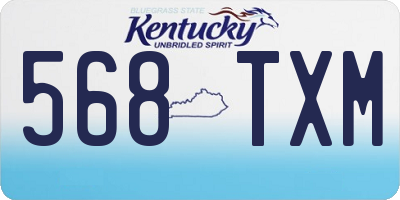 KY license plate 568TXM