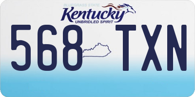 KY license plate 568TXN
