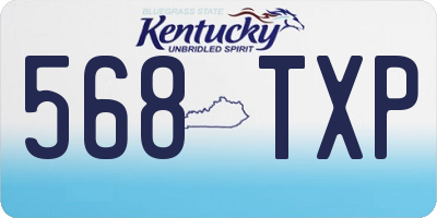 KY license plate 568TXP