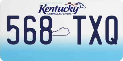 KY license plate 568TXQ