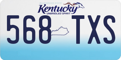 KY license plate 568TXS