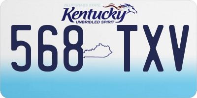 KY license plate 568TXV