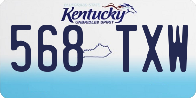 KY license plate 568TXW