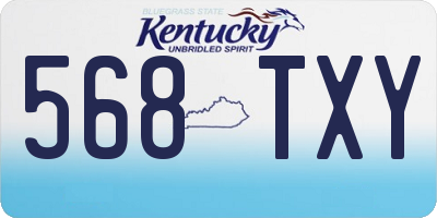 KY license plate 568TXY