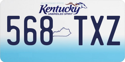 KY license plate 568TXZ