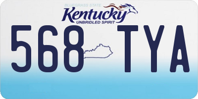 KY license plate 568TYA