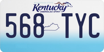 KY license plate 568TYC