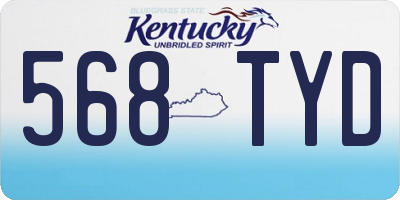 KY license plate 568TYD