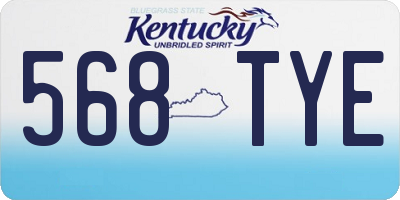 KY license plate 568TYE